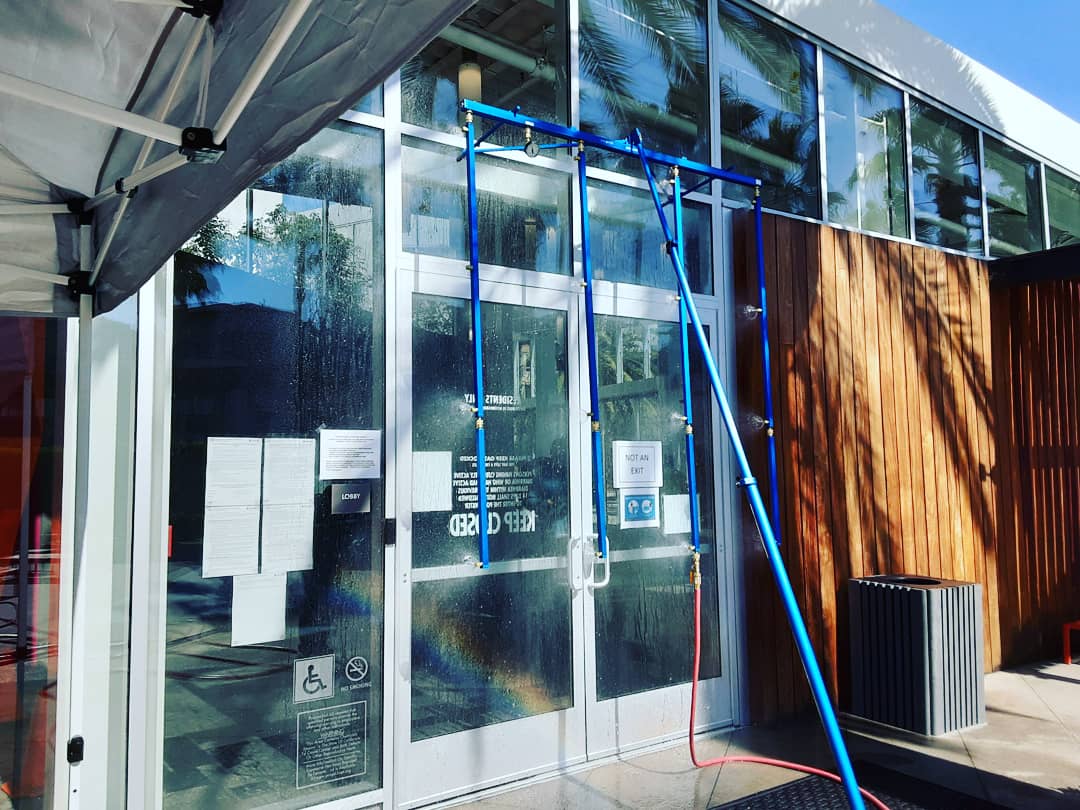 storefront windows going through water testing performed by PIW