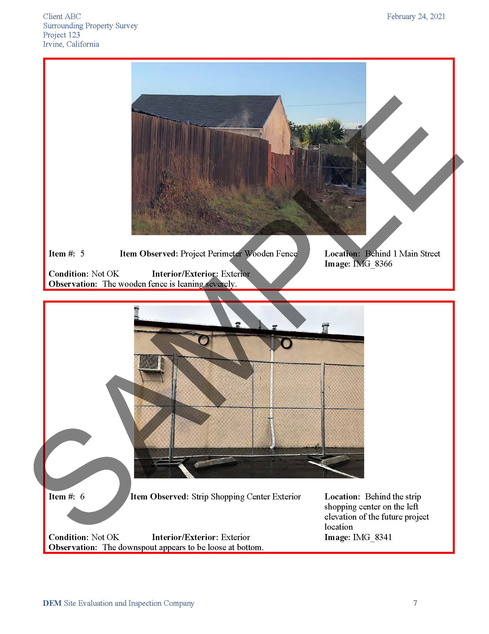 excerpt from report provided by PIW for surrounding properties surveys excerpt from report provided by PIW for surrounding properties surveys