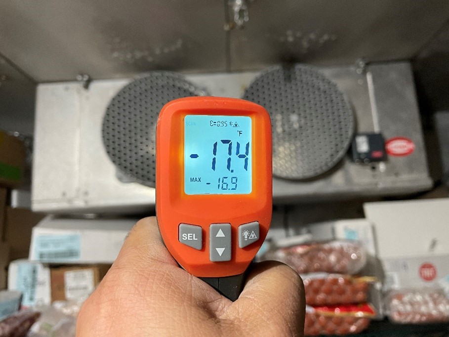 meter reading being observed